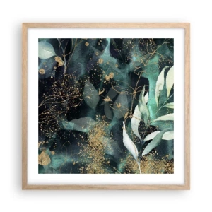 Poster in light oak frame - Enchanted Garden - 50x50 cm