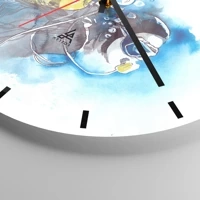 Clock face with lines