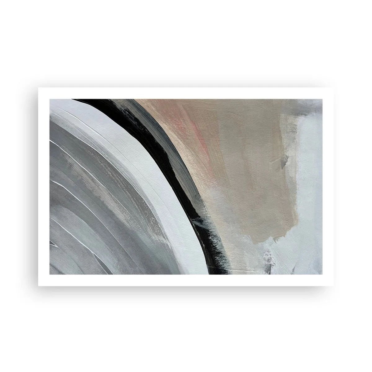 Poster - Composition: Arc of Black and Grey - 91x61 cm