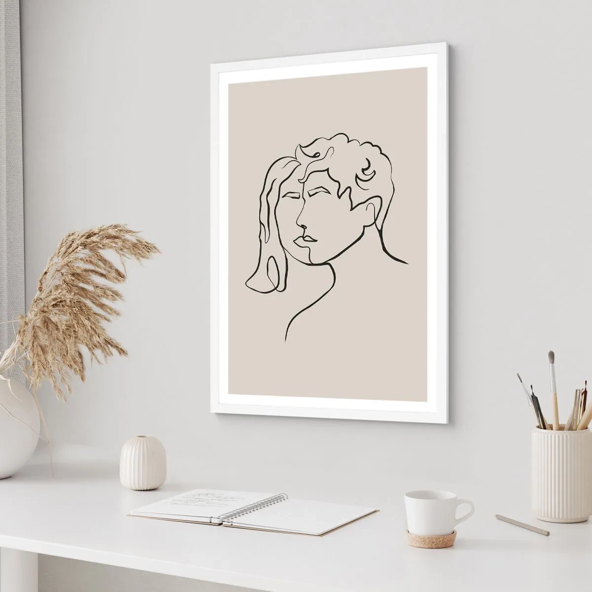 Poster in white frmae - And It Became One - 50x70 cm