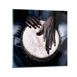 Glass picture - Live at Your Own Rhythm - 60x60 cm