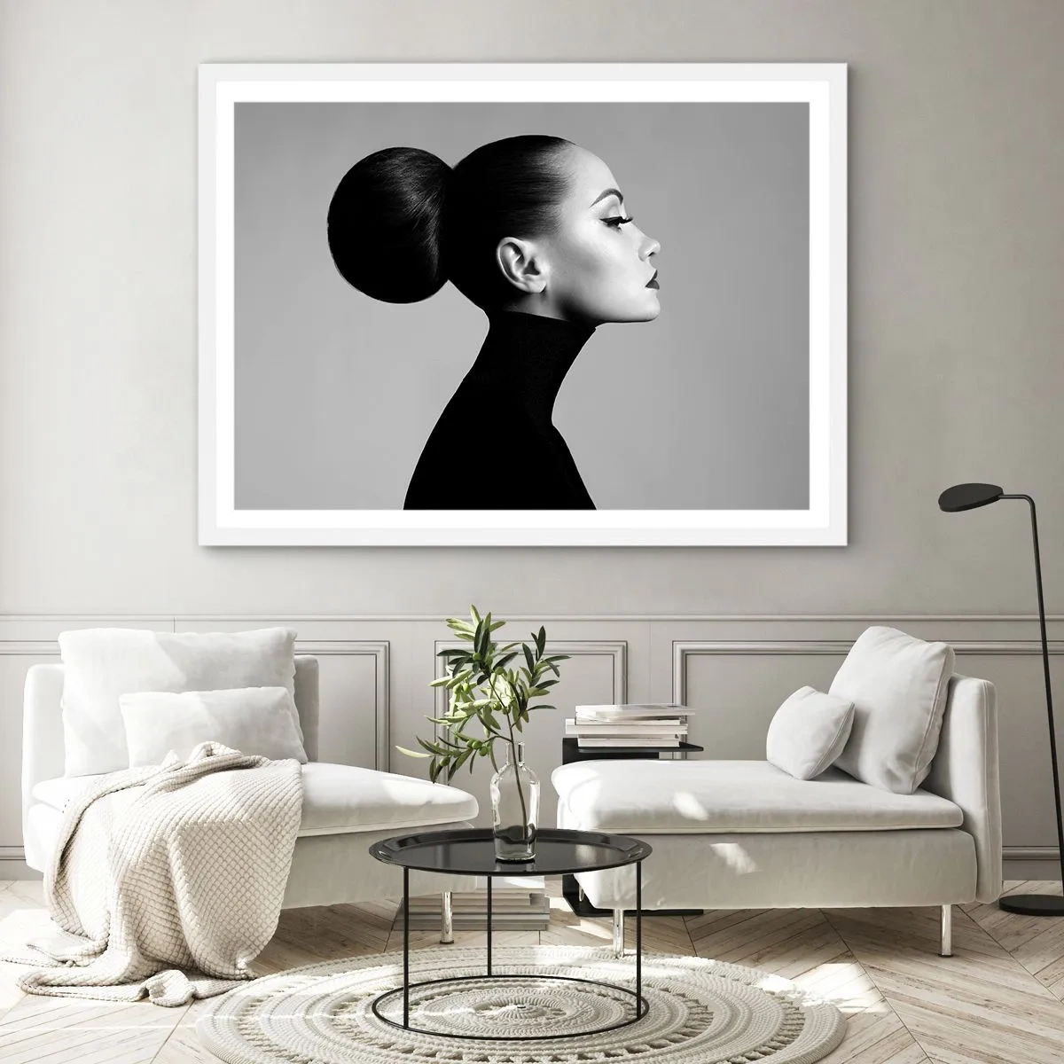 Poster in white frmae - Modern Nefretete - 40x30 cm