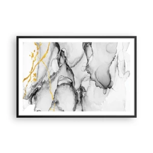 Poster in black frame - Composition with a Golden Motif - 91x61 cm