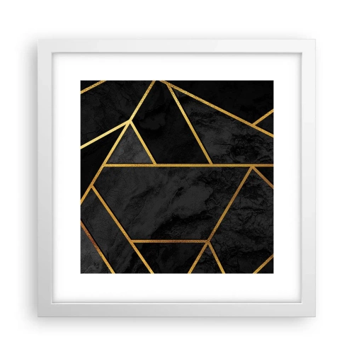 Poster in white frmae - Darkness and Brighness - 30x30 cm