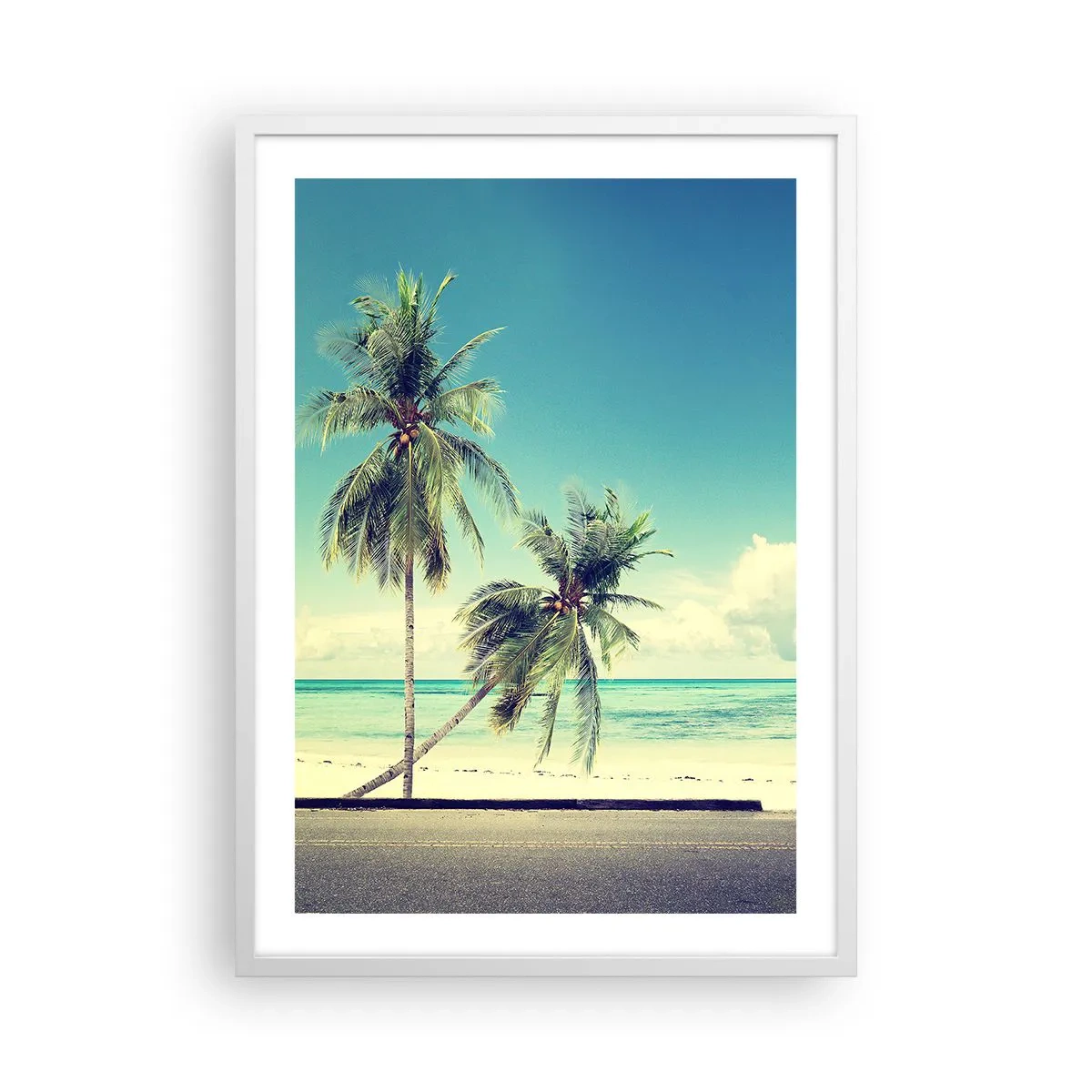 Poster in white frmae - Holiday Time - 50x70 cm