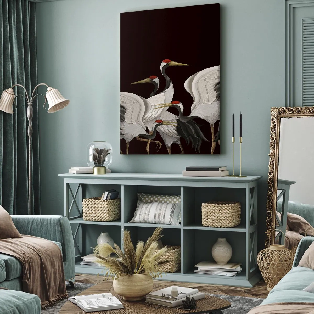 Canvas picture - Bird Affairs - 80x120 cm