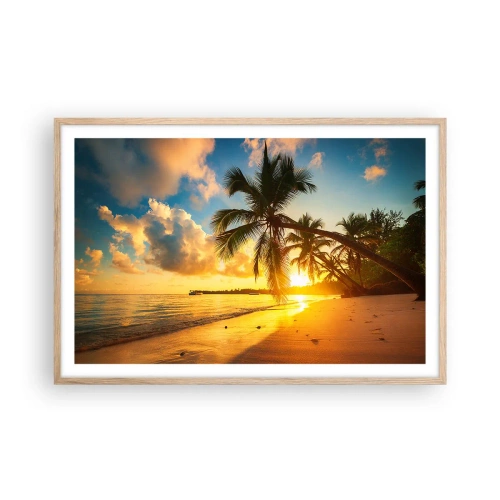 Poster in light oak frame - Caribbean Dream - 91x61 cm