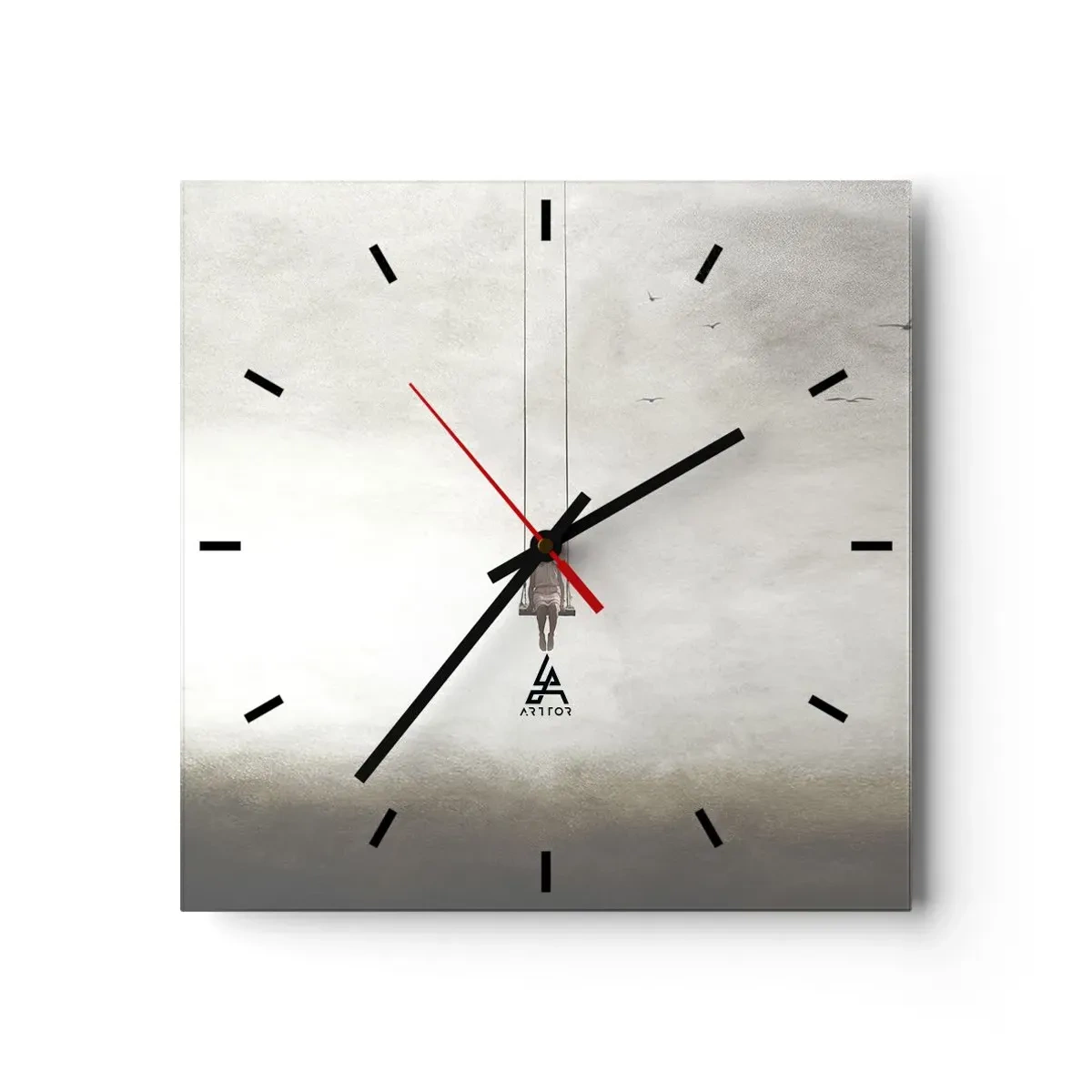 Wall clock - Clock on glass - Child in Us - 30x30 cm