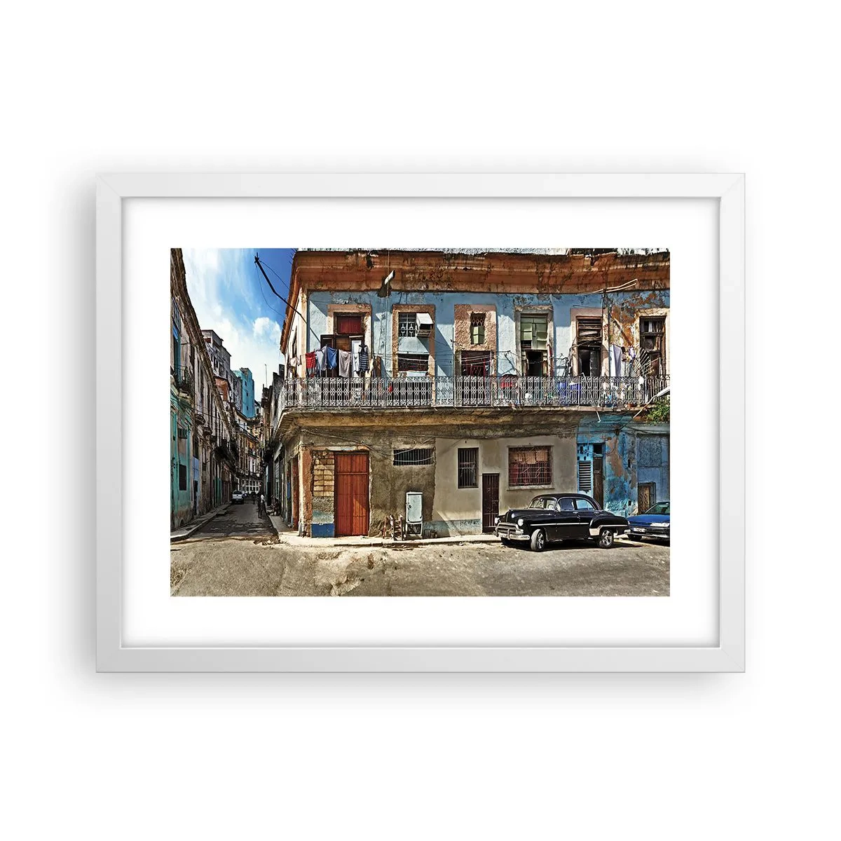 Poster in white frmae - Havana Style - 40x30 cm