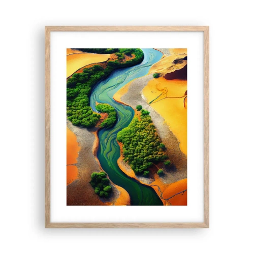 Poster in light oak frame - Life-giving River - 40x50 cm