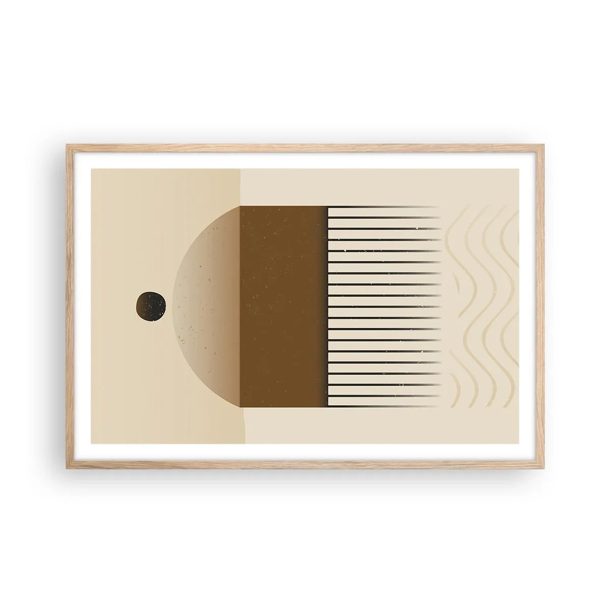 Poster in light oak frame - Different States - 91x61 cm