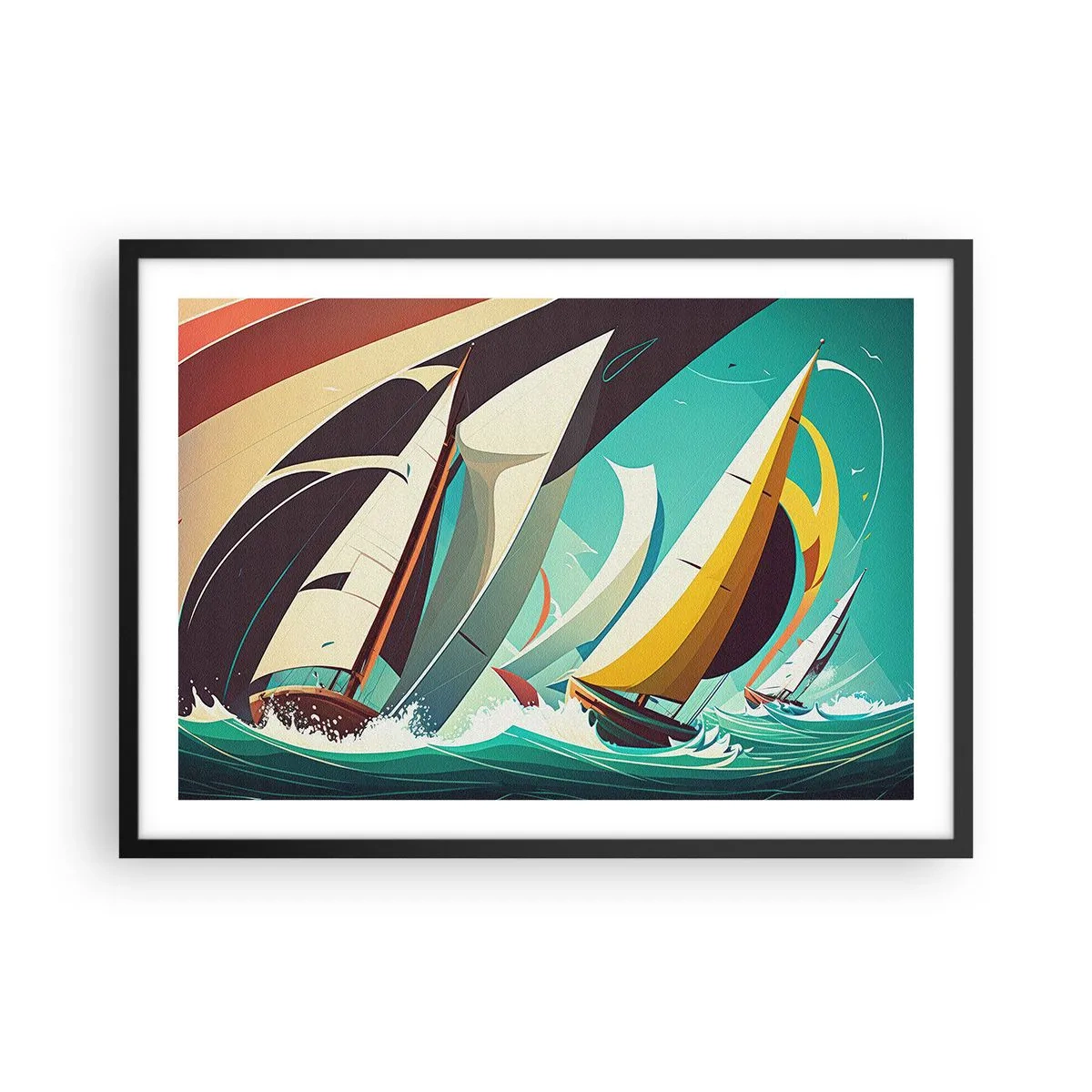 Poster in black frame - Standing Up to Elements - 70x50 cm