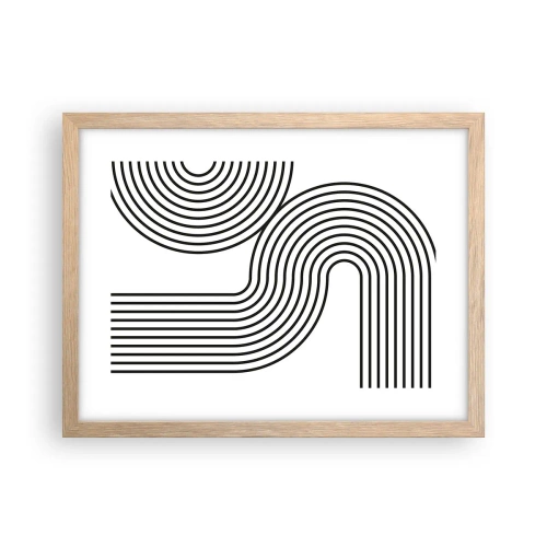 Poster in light oak frame - On the Curve - 40x30 cm
