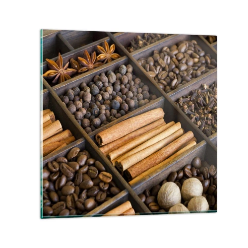 Glass picture - Treasury of Aromas - 70x70 cm