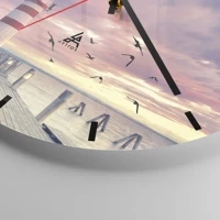 Clock face with lines