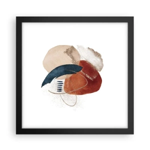 Poster in black frame - Oval Composition - 30x30 cm
