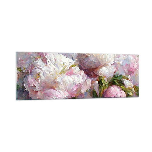 Glass picture - Bouquet Bubbling with Life - 90x30 cm