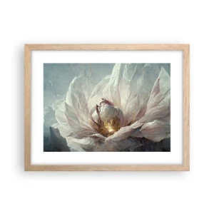 Poster in light oak frame - It Blooms Once Every Hunderd Years - 40x30 cm