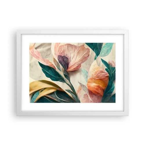 Poster in white frmae - Flowers of Southern Islands - 40x30 cm