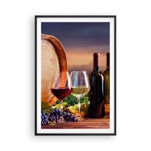 Poster in black frame - Here Life Is Full of Flavour - 61x91 cm