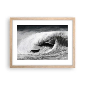 Poster in light oak frame - Wrath of the Ocean - 40x30 cm