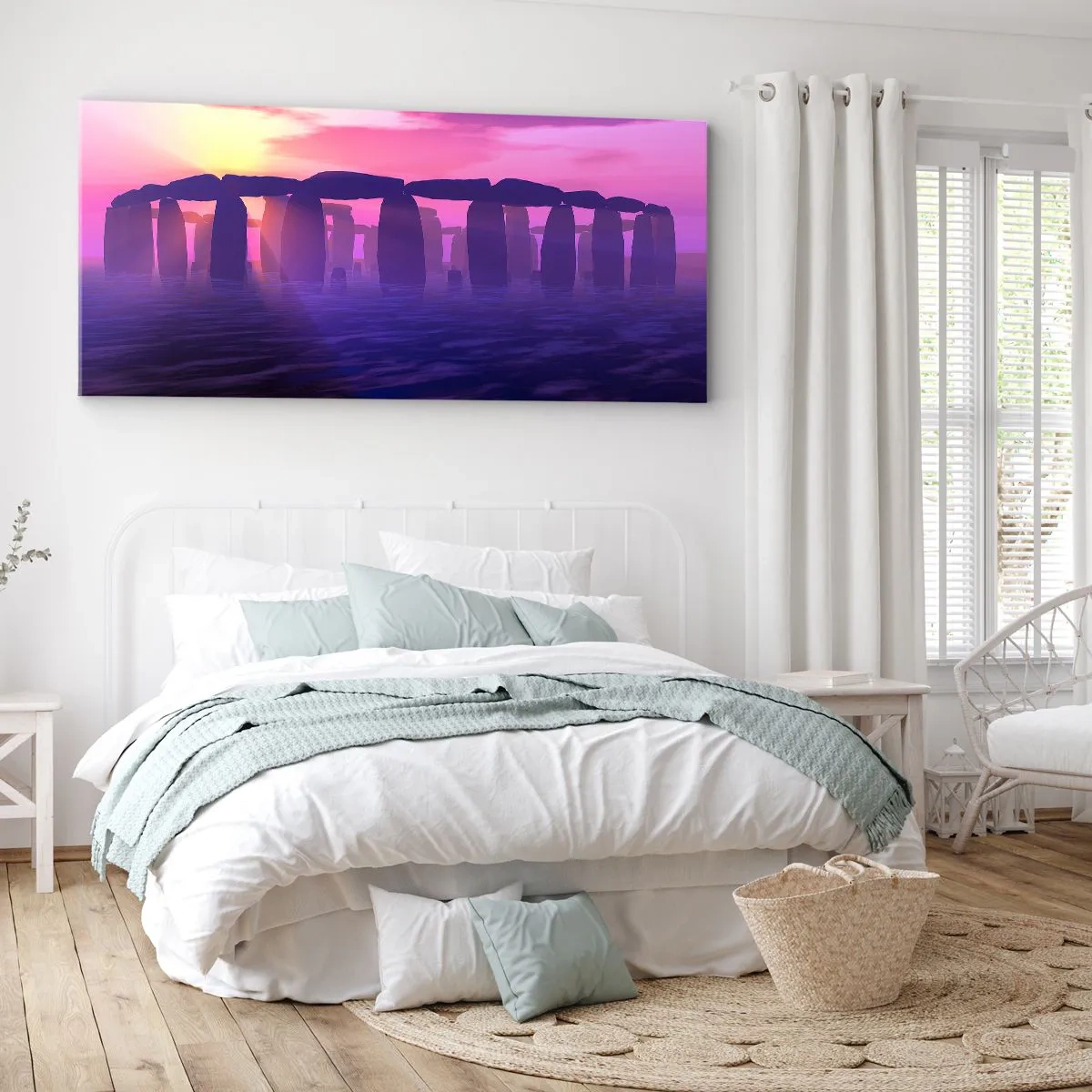 Canvas picture - Secret at a Foggy Dawn - 160x50 cm