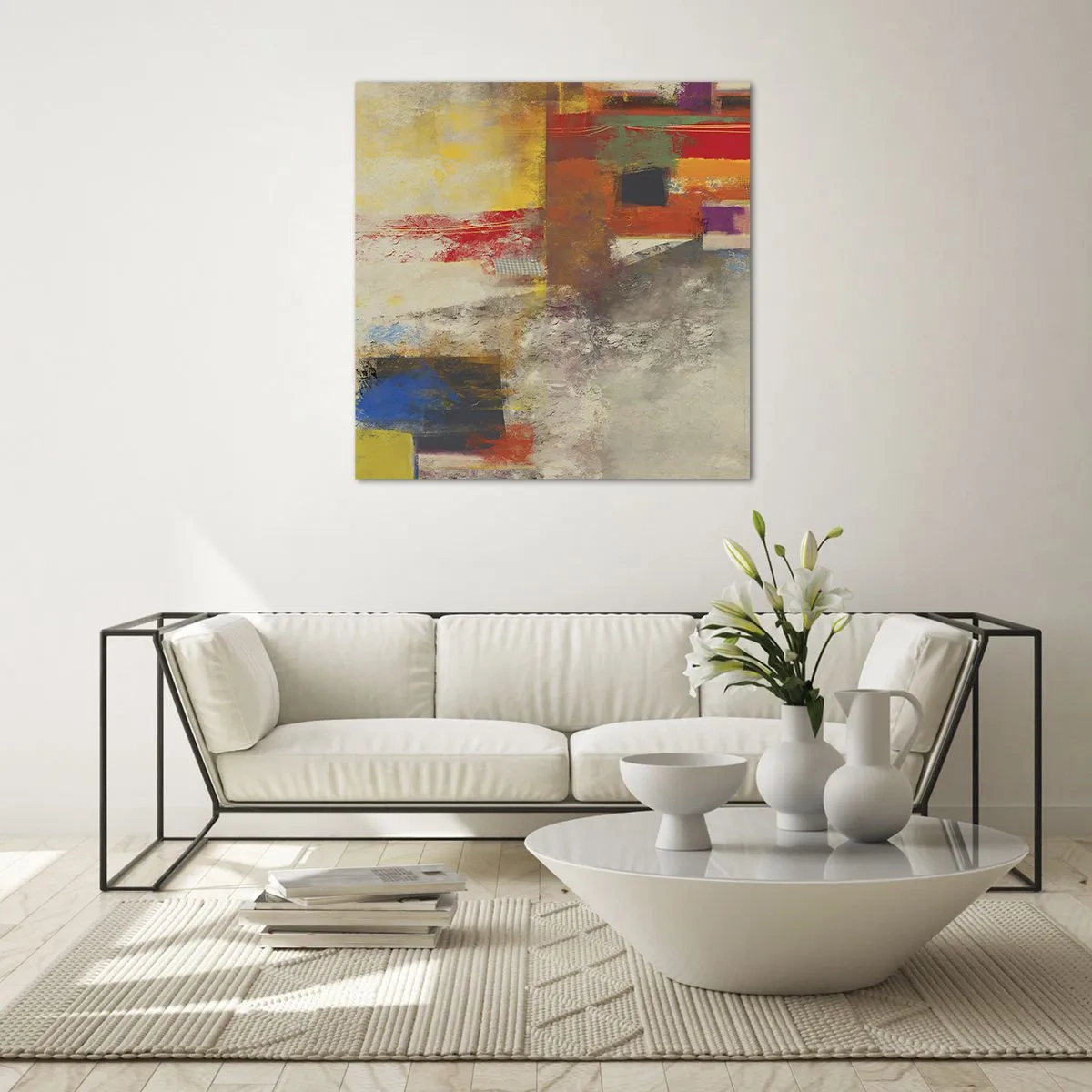 Glass picture - Geometry of Colours - 30x30 cm