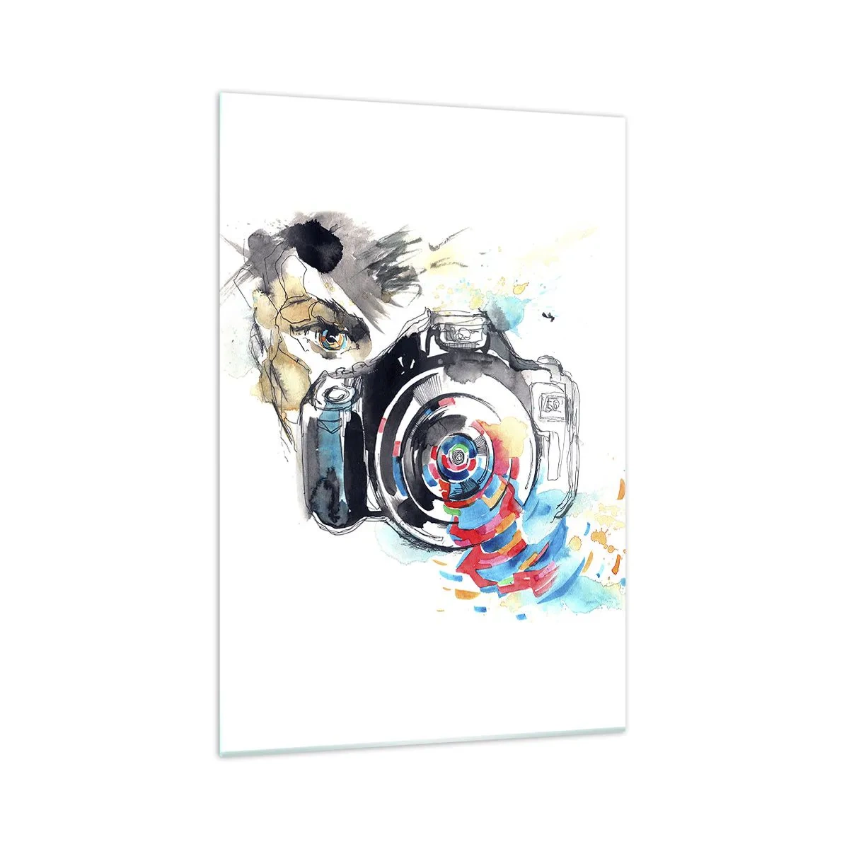 Glass picture - In the Eye of the Lens - 70x100 cm