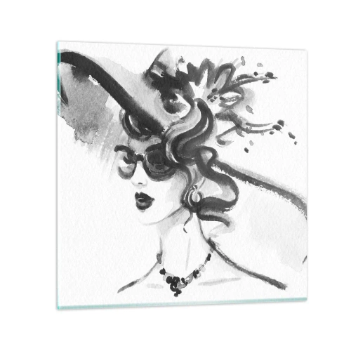 Glass picture - Lady with a Character - 40x40 cm