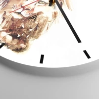 Clock face with lines