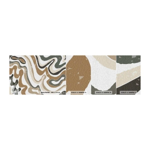 Photo Wallpaper Sample Standard Eco - Meanders of Earth Colours - Abstraction, Piece, Boho - 100x30 cm