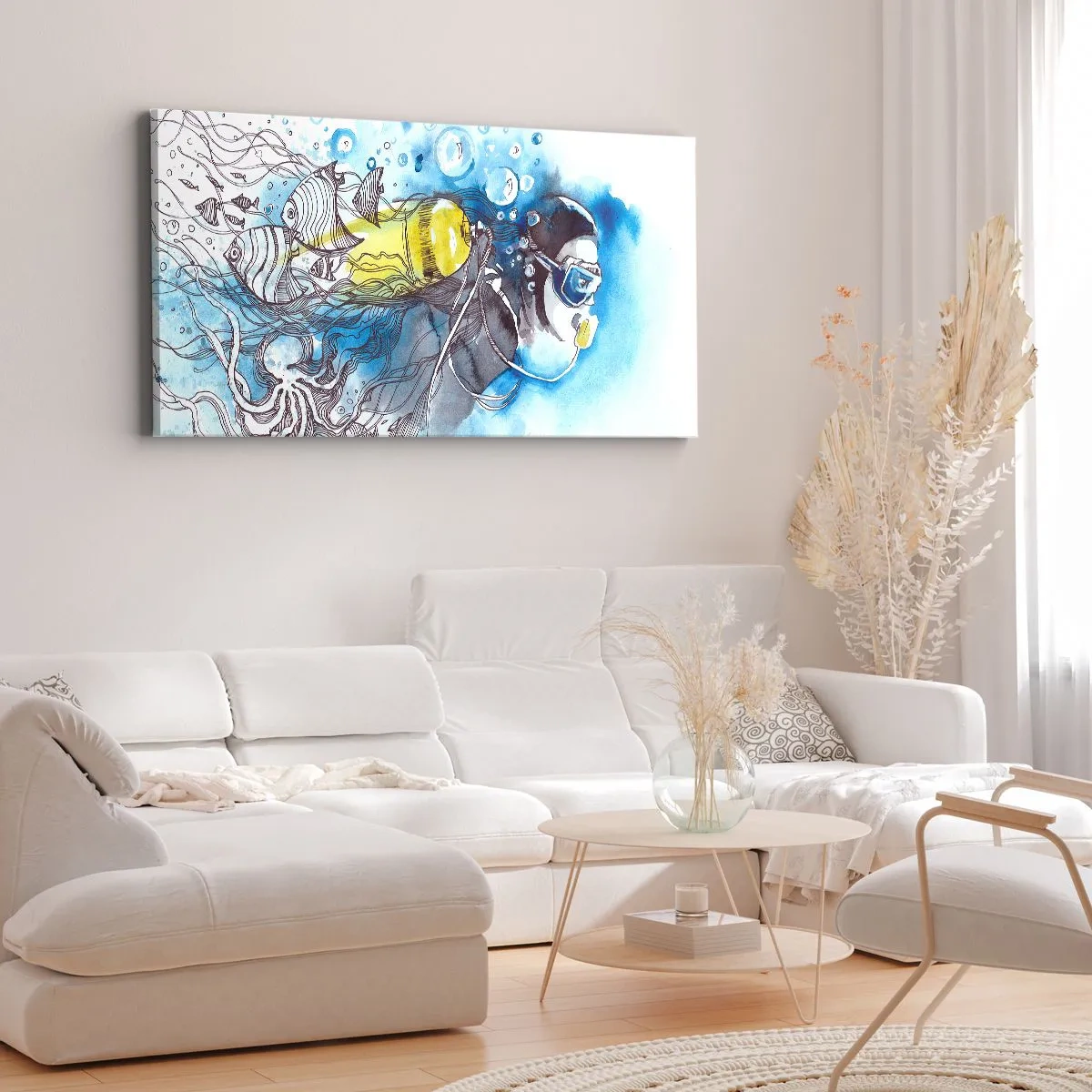 Canvas picture - Big Blue - 100x40 cm