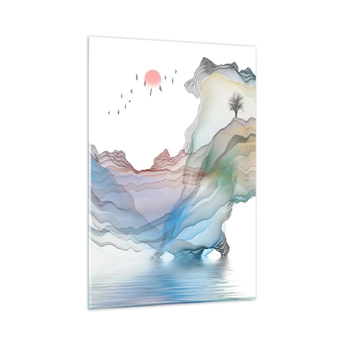 Glass picture - Towards Crystal Mountains - 80x120 cm