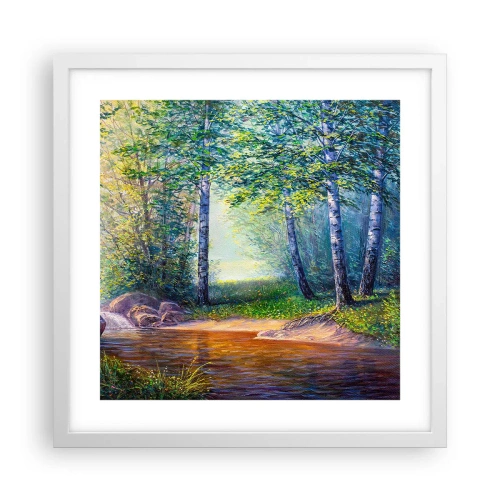 Poster in white frmae - Idyllic Scenery - 40x40 cm