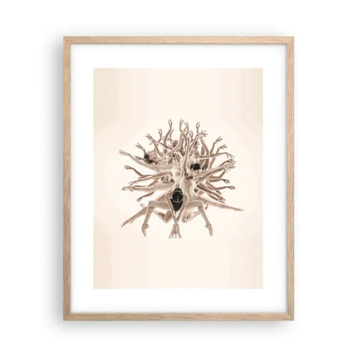 Poster in light oak frame - Dance in Bloom - 40x50 cm