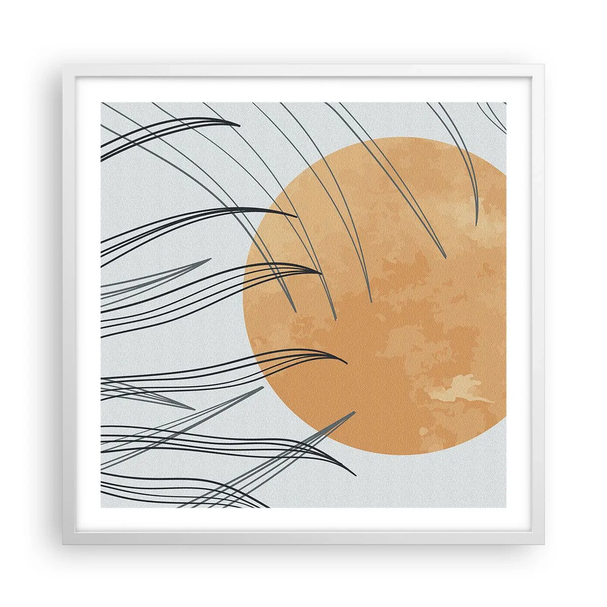 Poster in white frmae - Always Towards the Sun - 60x60 cm