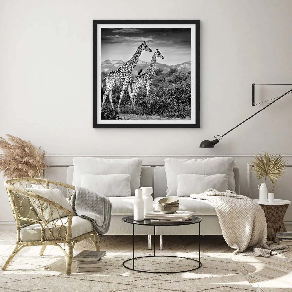 Poster in black frame - Higher Spheres in Africa - 30x30 cm