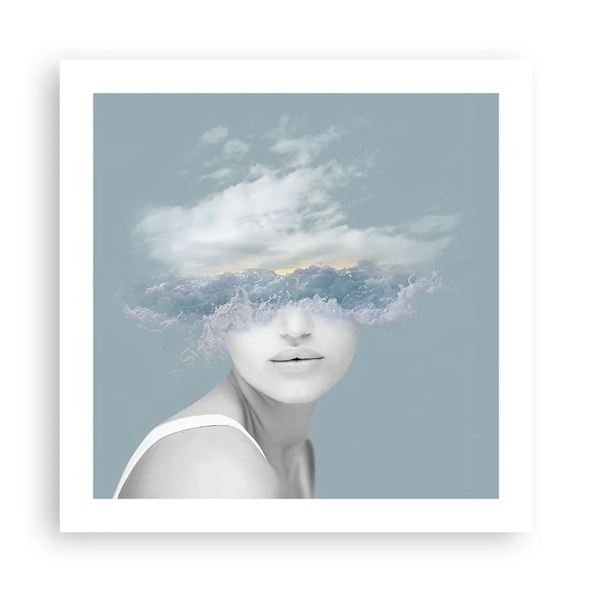 Poster - With the Head In the Clouds - 50x50 cm
