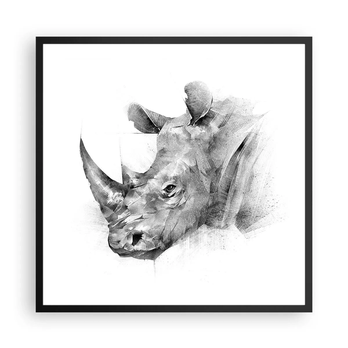 Poster in black frame - African Portrait - 60x60 cm