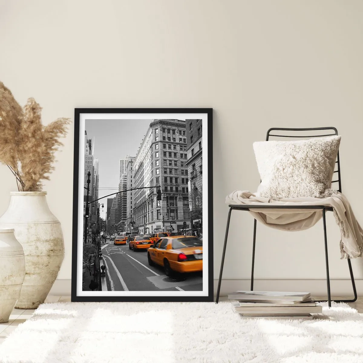 Poster in black frame - Suns of a Big City - 70x100 cm