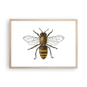 Poster in light oak frame - Beautiful and Good - 70x50 cm