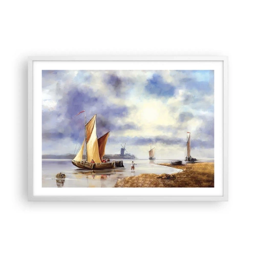 Poster in white frmae - Return of Sailors - 70x50 cm