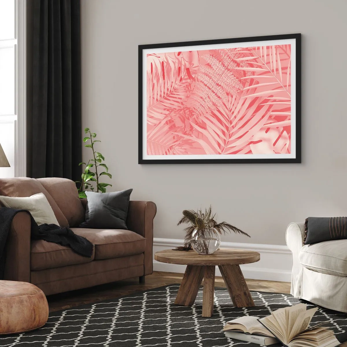 Poster in black frame - Pink Concept - 40x30 cm