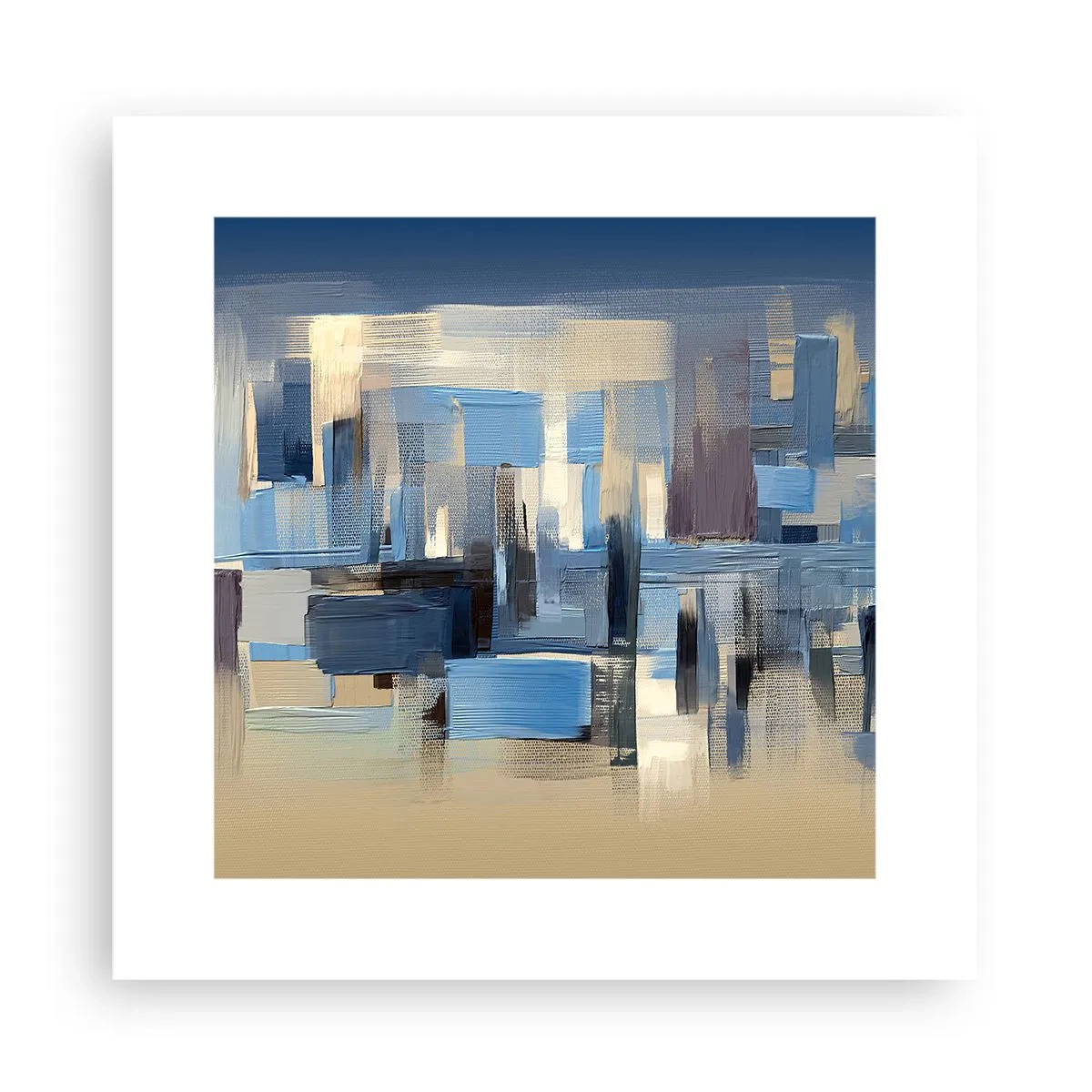 Poster - Blue Construction - 30x30 cm