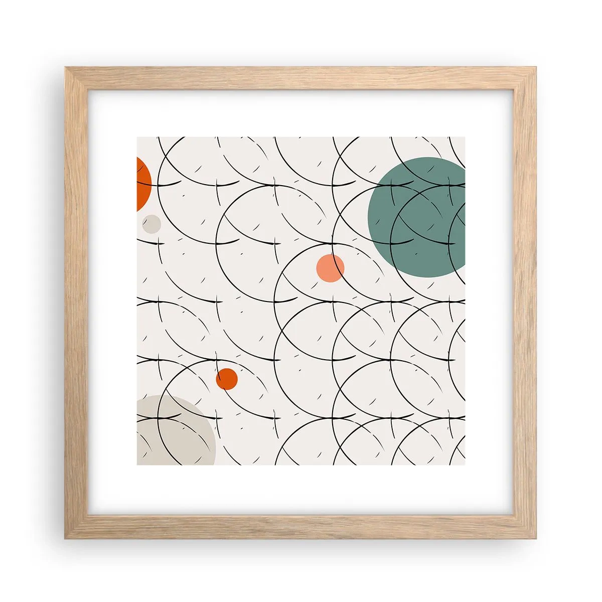 Poster in light oak frame - In the Spirit of Pop-art - 30x30 cm