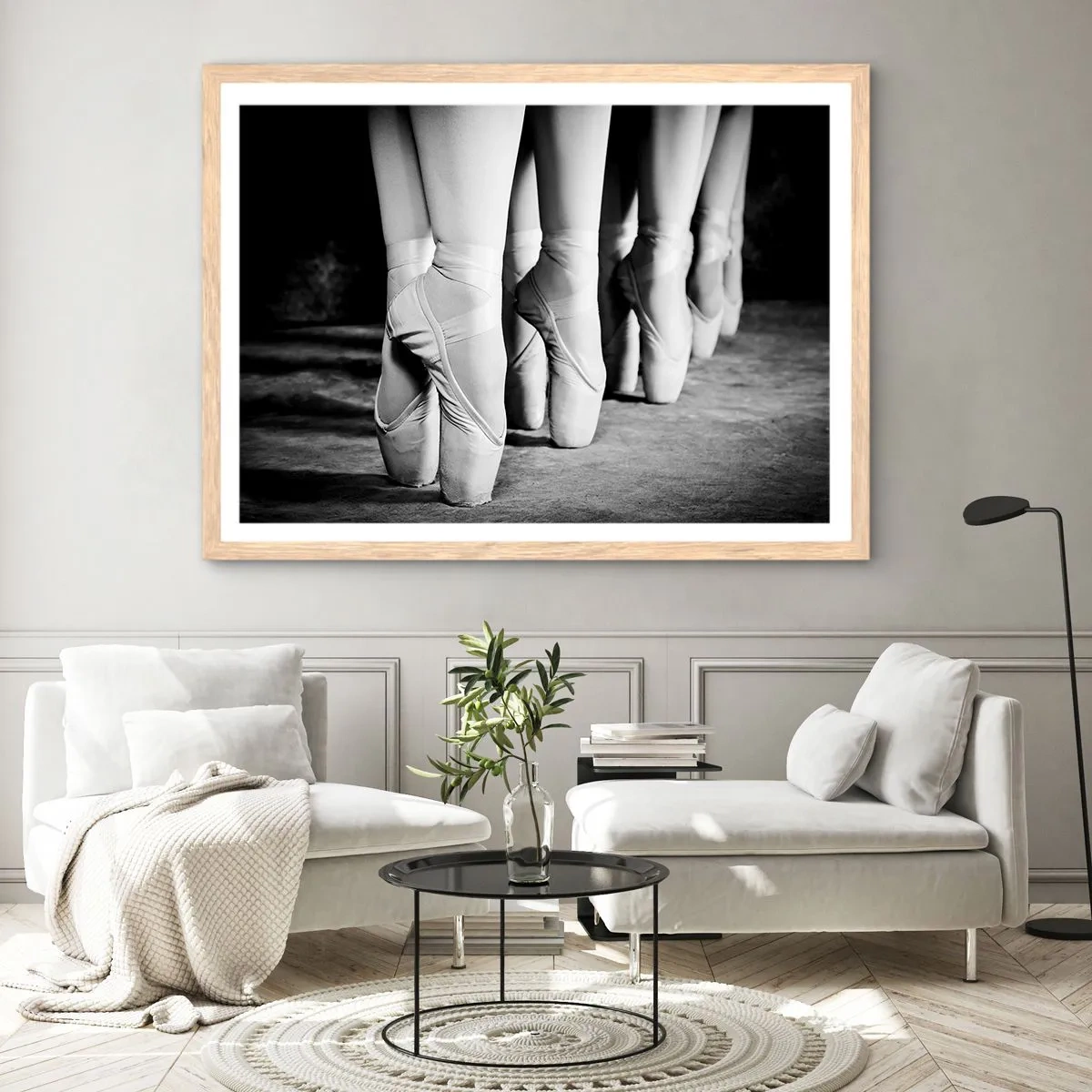 Poster in light oak frame - Together, Lightly - 40x30 cm