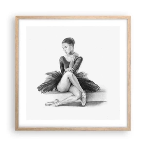 Poster in light oak frame - Enchanted by a Dance - 50x50 cm