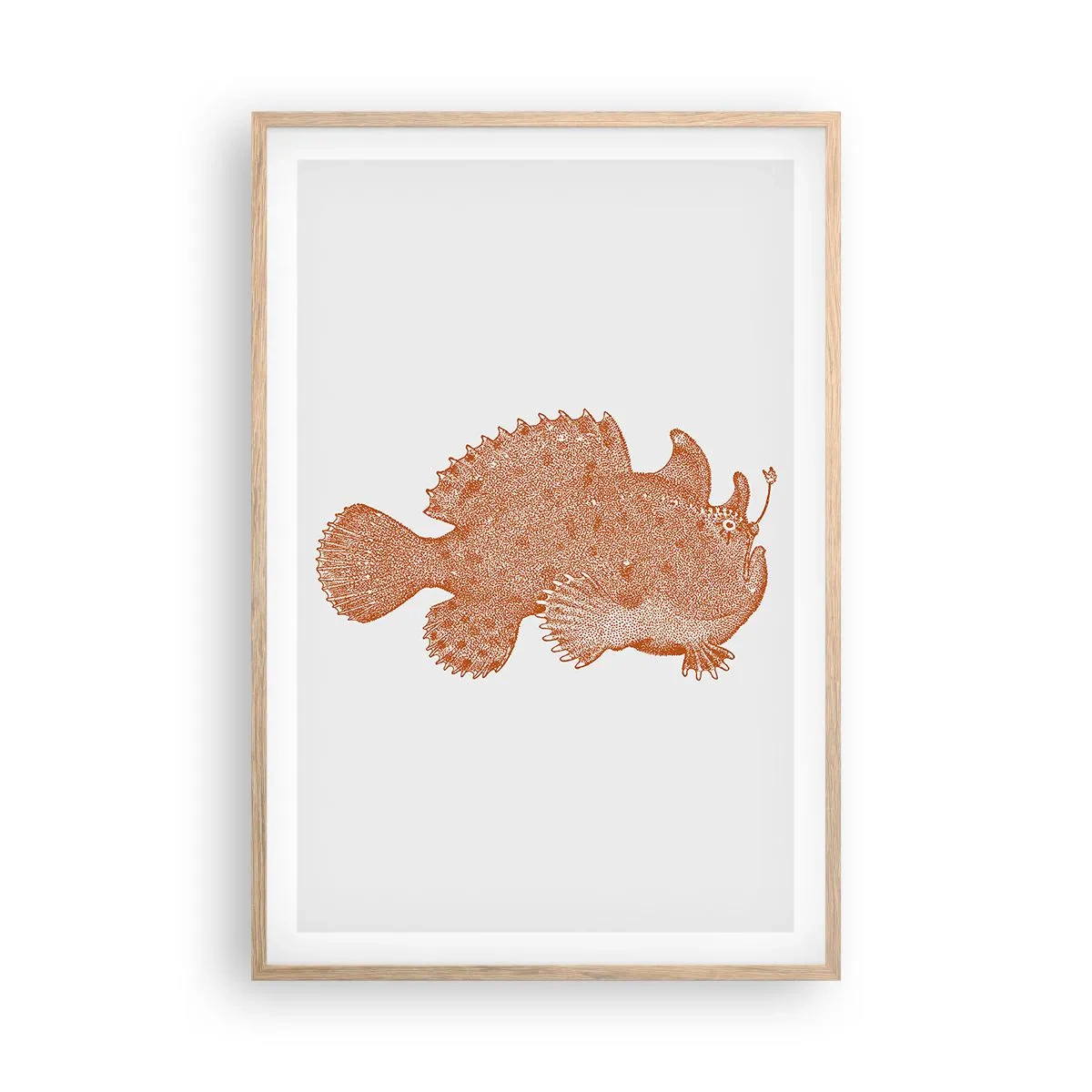 Poster in light oak frame - Fish after All - 61x91 cm