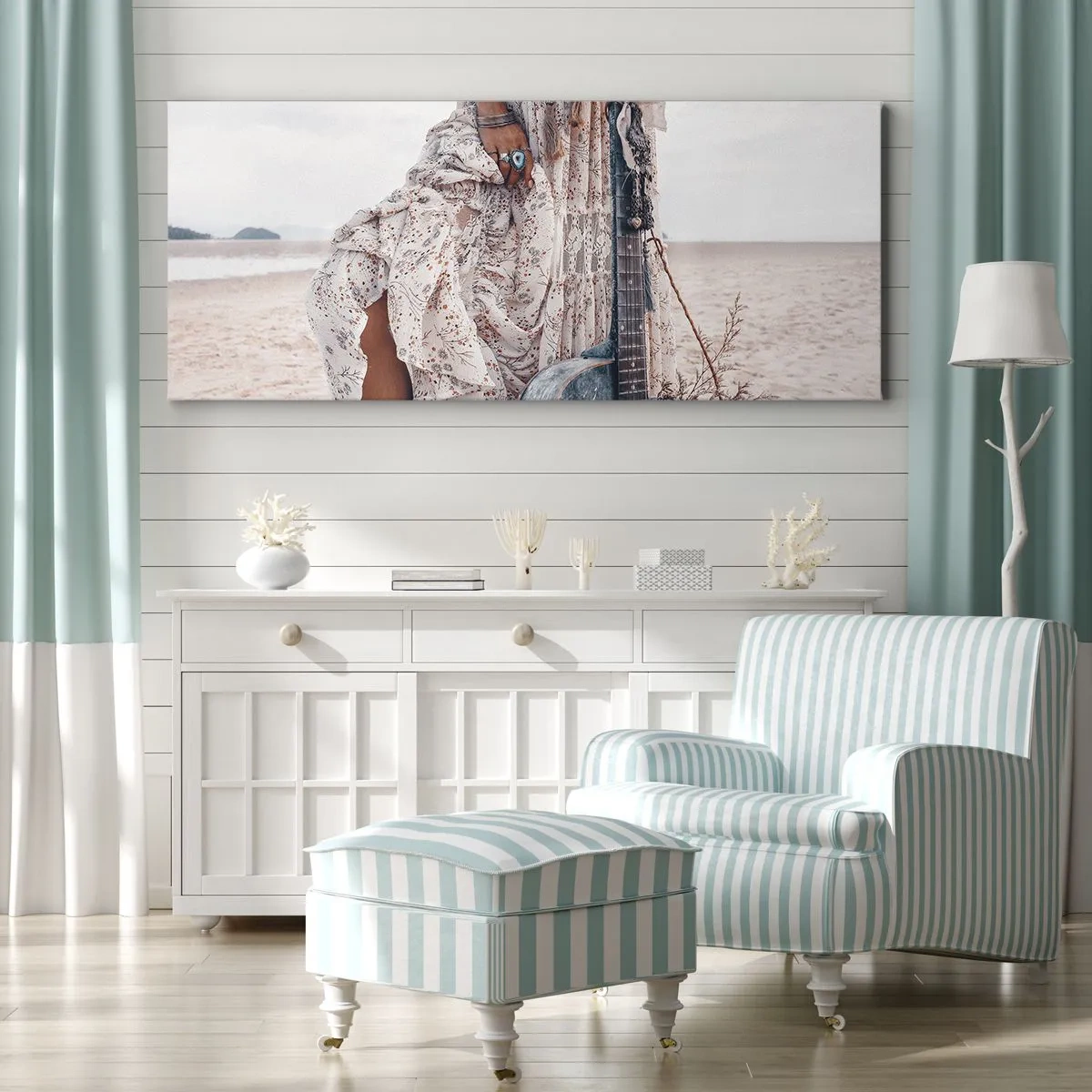 Canvas picture - Flower Chidlren on their Way - 100x40 cm