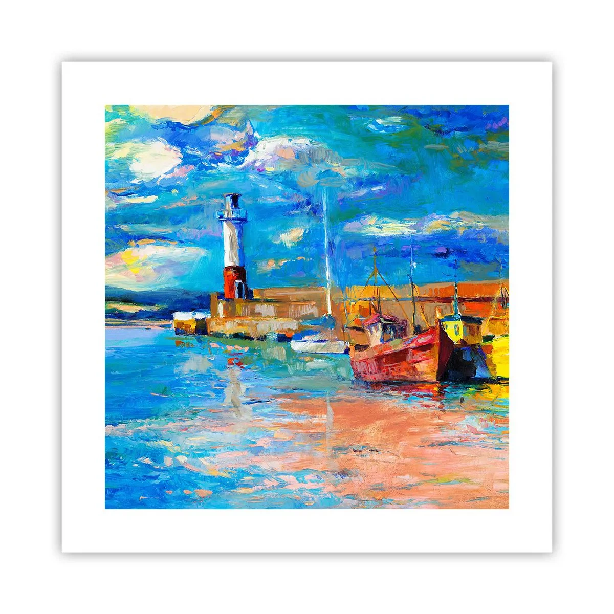 Poster - Afternoon in a Rainbow Bay - 40x40 cm